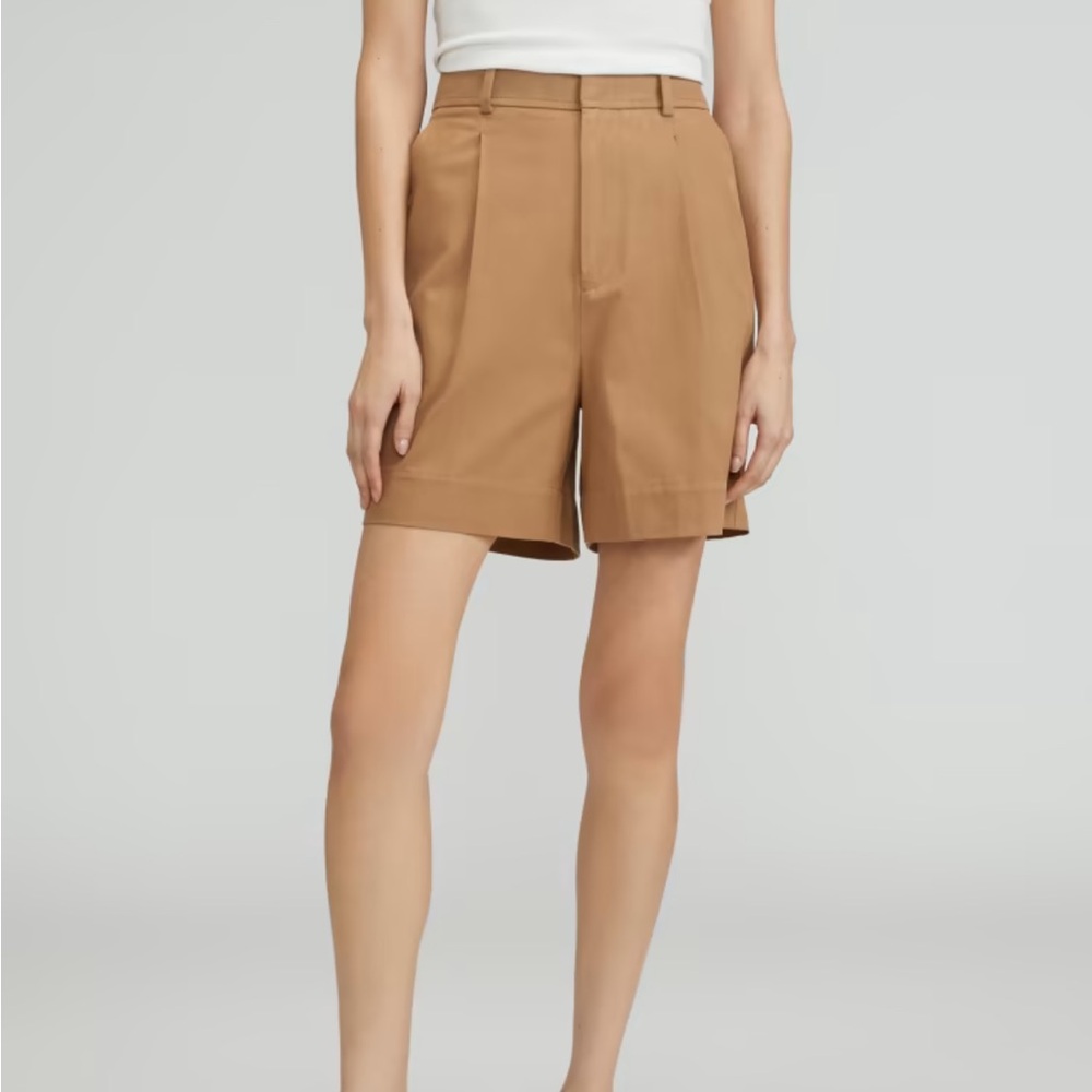 Everlane TENCEL The Way-High® Drape Short size 6 in Toasted Coconut NEW with tag
